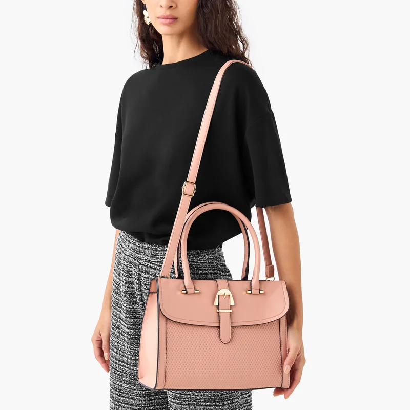 Sasha Textured Pink Tote Bag for Women
